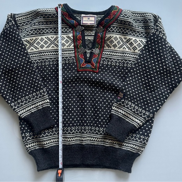 Dale of Norway Black and White Nordic Sweater - Picture 2 of 3